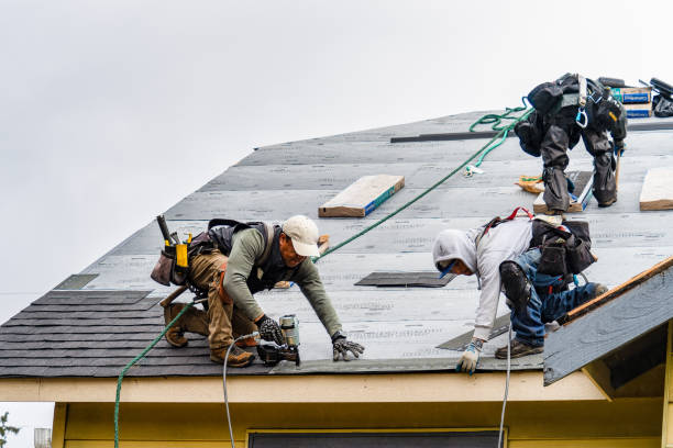 Professional Gutter Installation technician working in Virginia, MN